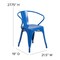 Flash Furniture Blue Metal Stack Chair with Teak Poly Resin Seat CH-31270-BL-PL1T-GG - alternate 4
